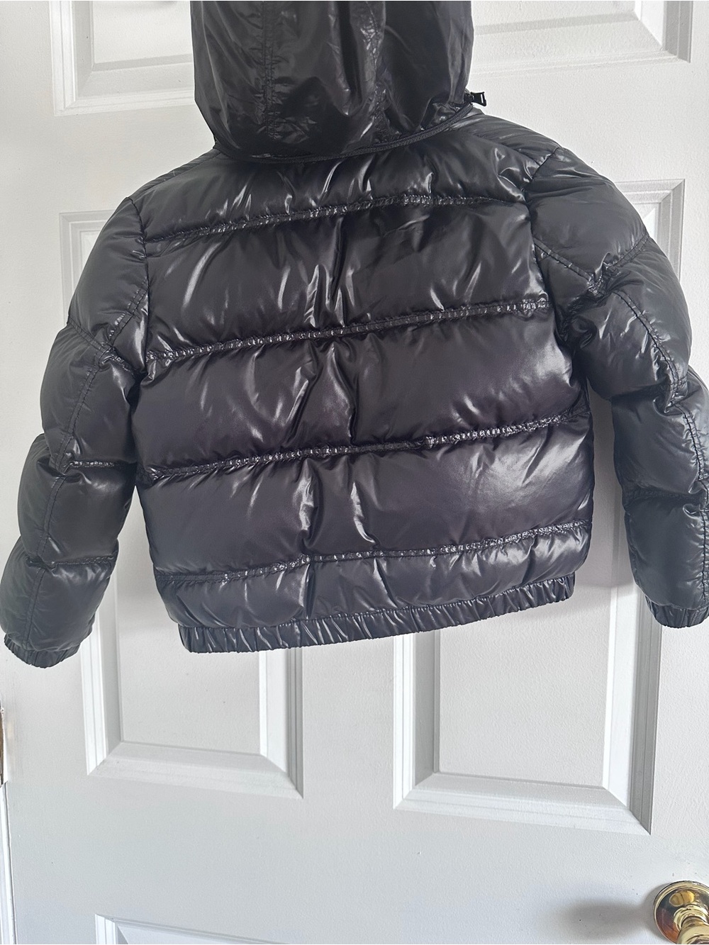 Burberry Black Gloss Quilted Puffer Jacket with Hood - Picture 8 of 14